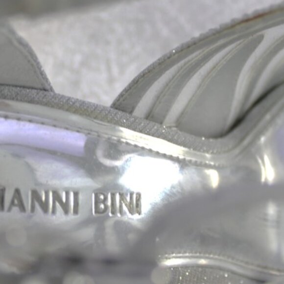 Gianni Bini Sharissah Silver Rhinestone High Heel Sandals Women’s 8.5M – NWB - Picture 6 of 11